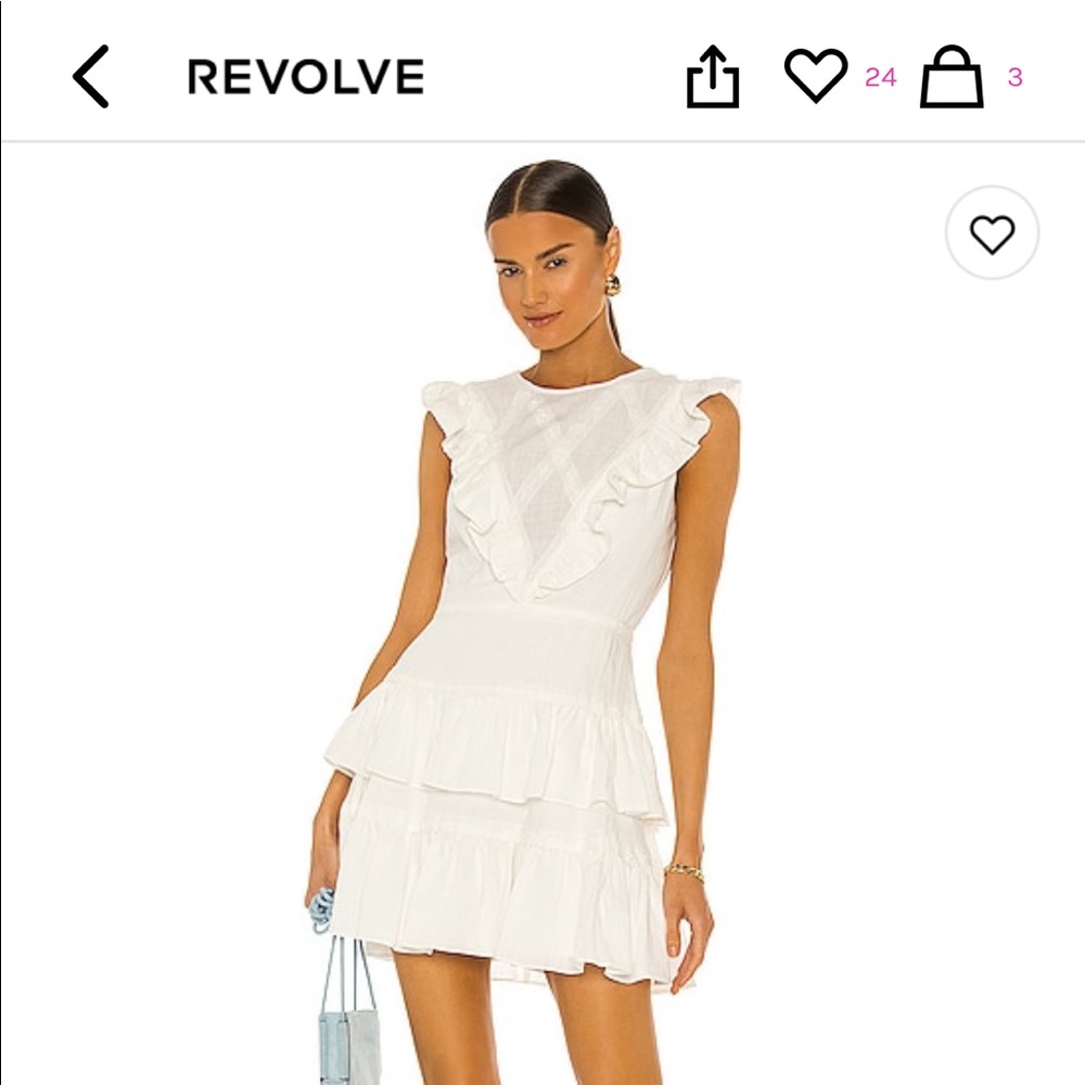Off white BCBG ruffle mini dress
